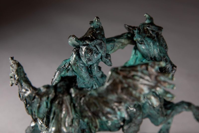Sculpture - Bronze - Equestrian - Mongolian Horse Eagle 5