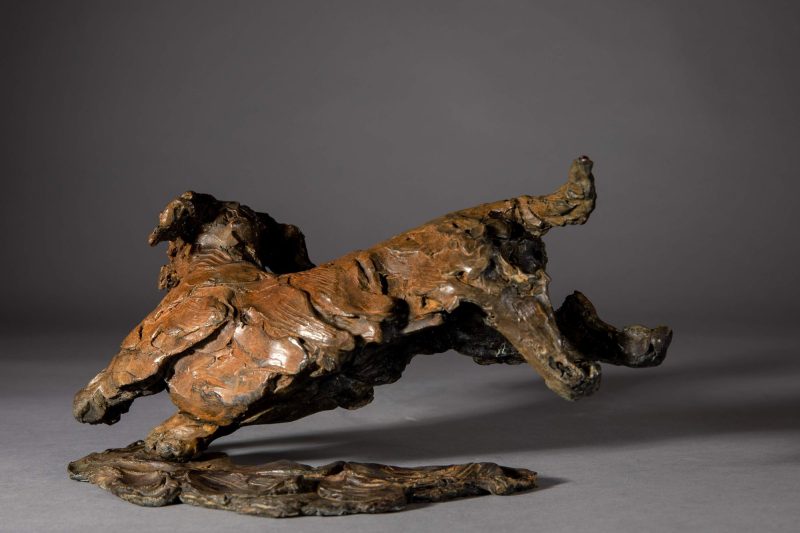 Sculpture - Bronze - Domestic Dog - Dachshund Leaping 4