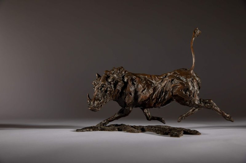 Sculpture - Bronze - Wildlife - Running Warthog 6
