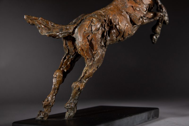 Sculpture - Bronze - Equestrian - Jumping horse 3