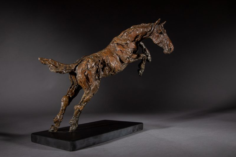 Sculpture - Bronze - Equestrian - Jumping horse 4