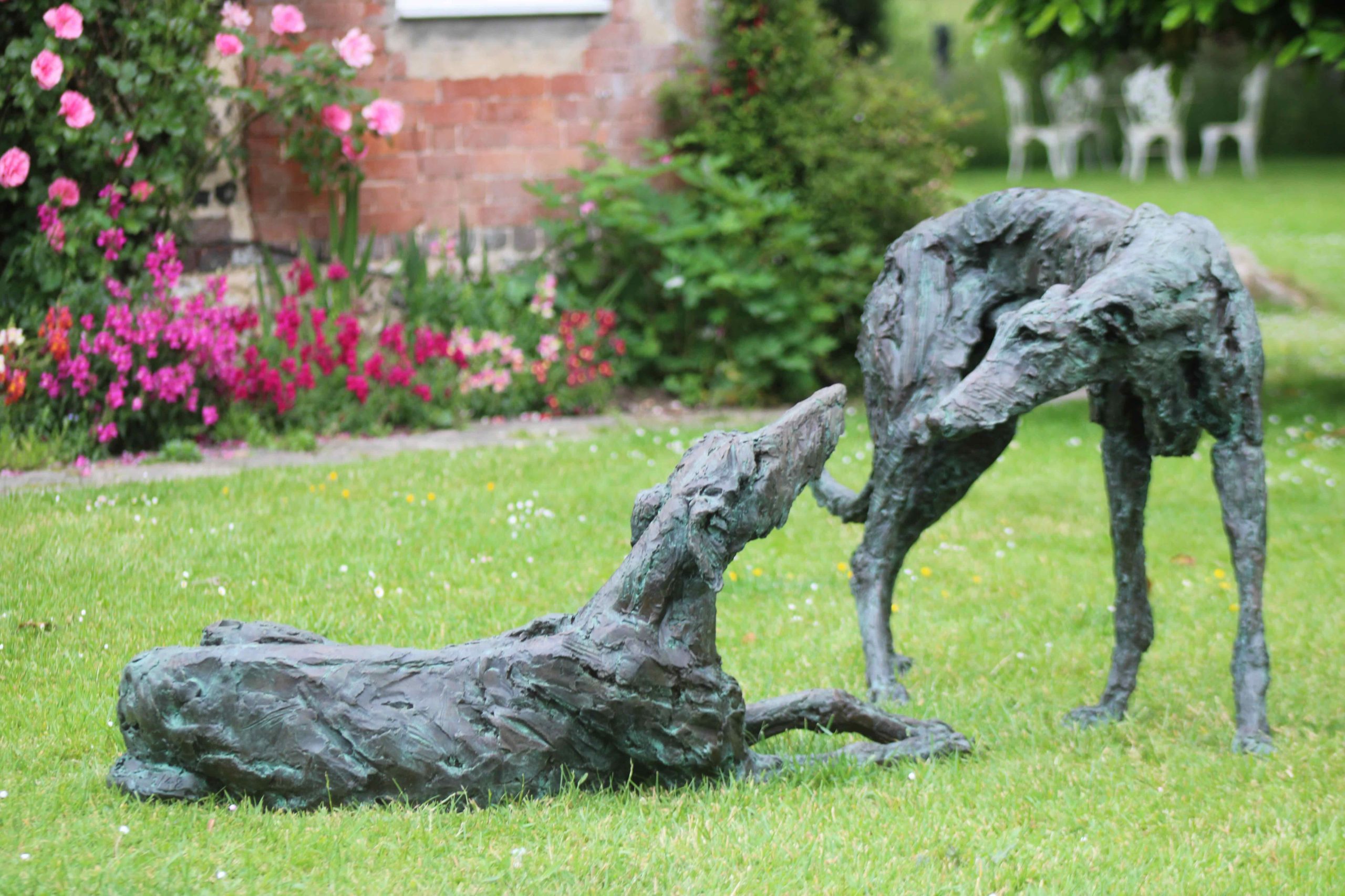 FOREVER FRIENDS – Pair of Lurchers (life-size)