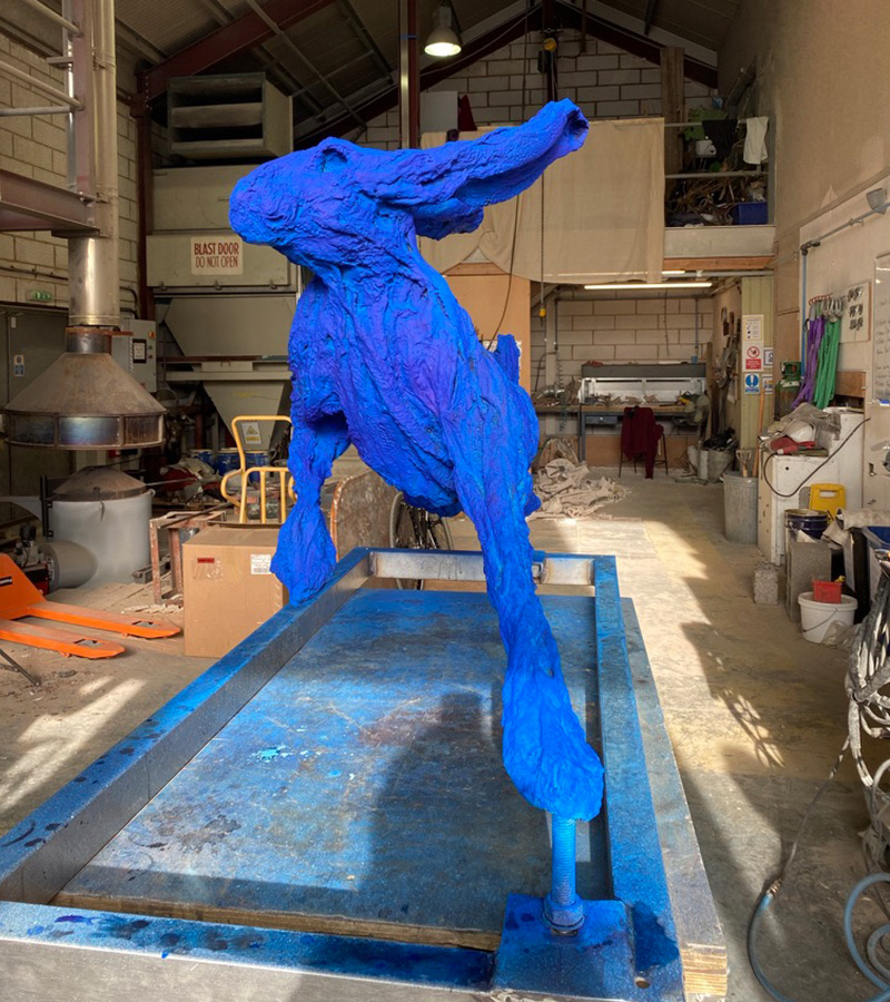 A Very Electric Blue Hare